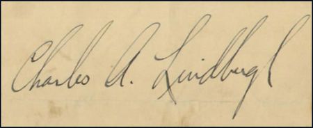 Lot #487 Charles Lindbergh - Image 1