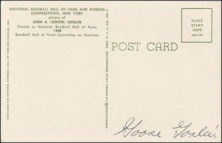 Lot #2668 Leon “Goose” Goslin - Image 1