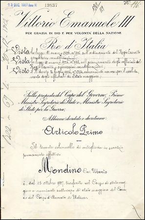 Lot #379 Benito Mussolini &Vittorio Emanuel III - Image 1