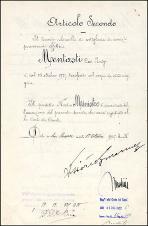 Lot #379 Benito Mussolini &Vittorio Emanuel III - Image 2