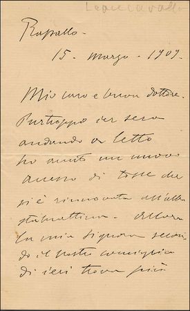 Lot #776 Ruggiero Leoncavallo - Image 3