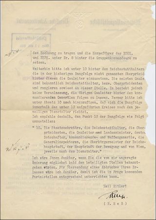 Lot #352 Rudolf Hess - Image 1