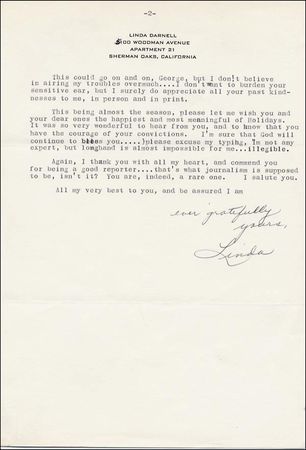 Lot #1414 Linda Darnell - Image 1