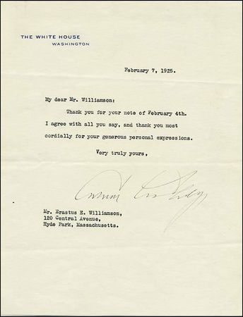 Lot #29 Calvin Coolidge