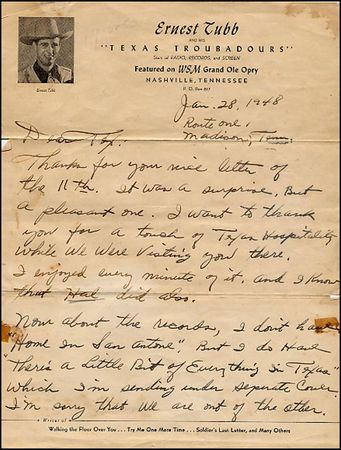 Lot #1167 Ernest Tubb - Image 1