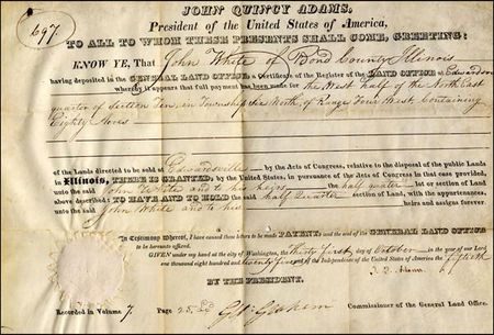 Lot #1 John Quincy Adams