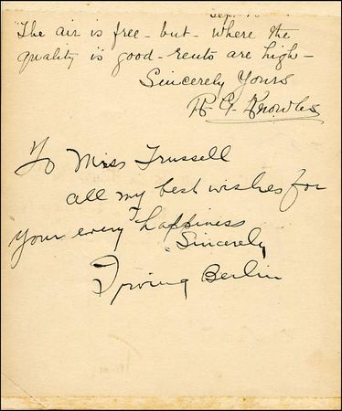 Lot #1067 Ruggero Leoncavallo and Irving Berlin - Image 1