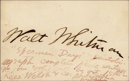 Lot #641 Walt Whitman - Image 1