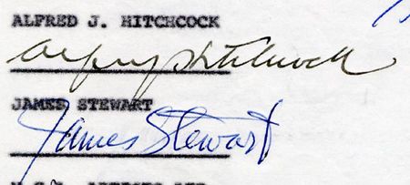 Lot #1524 Alfred Hitchcock and James Stewart - Image 1