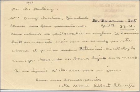 Lot #429 Albert Schweitzer - Image 2