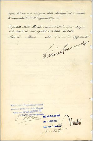 Lot #580 Benito Mussolini andVittorio Emanuele III - Image 1