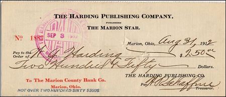 Lot #85 Warren G. Harding - Image 1