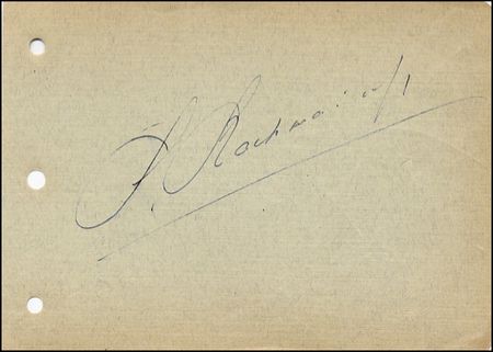 Lot #904 Sergei Rachmaninoff - Image 1