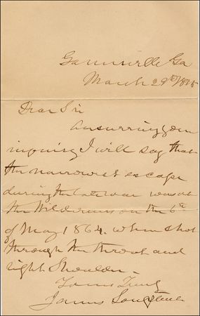 Lot #409 James Longstreet - Image 1