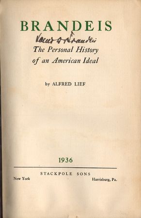 Lot #171 Louis Brandeis - Image 1