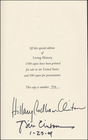 Lot #25 Bill and Hillary Clinton
