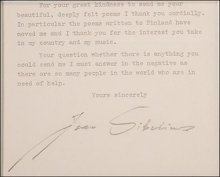 Lot #1158 Jean Sibelius - Image 1