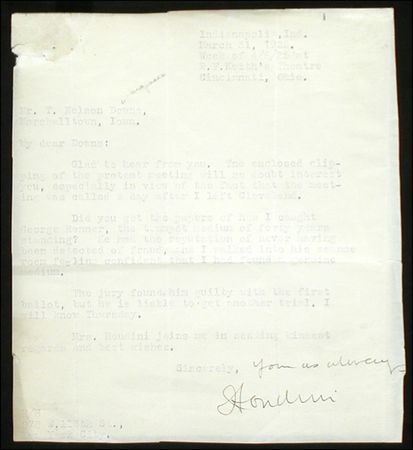 Lot #1875 Harry Houdini - Image 1