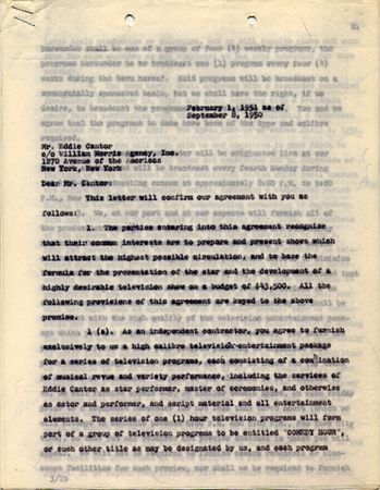 Lot #1341 Eddie Cantor - Image 3