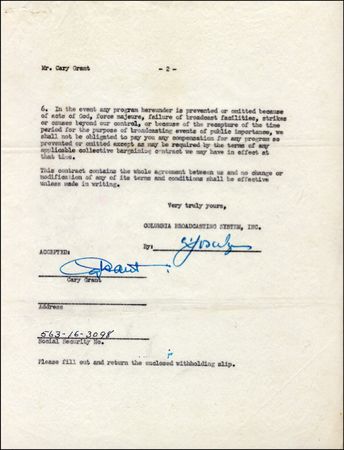 Lot #1765 Cary Grant - Image 1