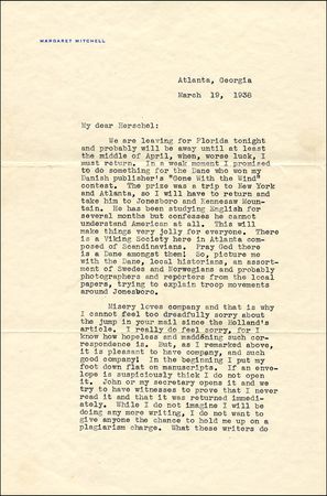 Lot #704 Margaret Mitchell - Image 2