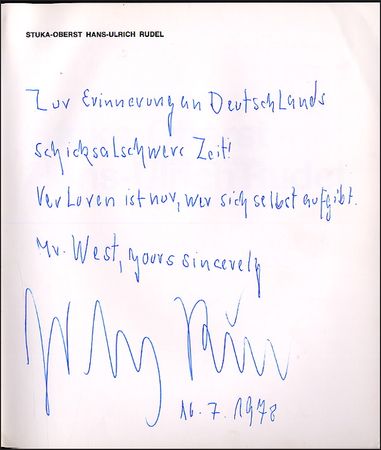 Lot #495 Hanus-Ulrich Rudel - Image 1