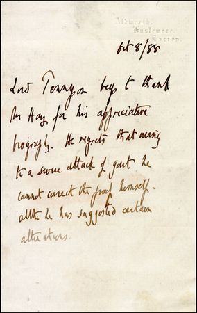 Lot #773 Alfred Lord Tennyson - Image 1