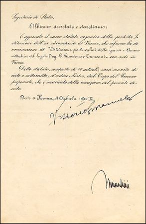 Lot #671 Benito Mussolini andVittorio Emanuele III - Image 1