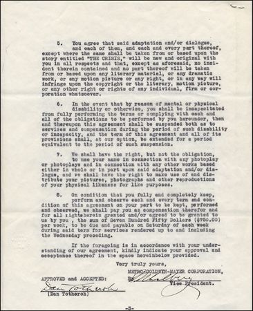 Lot #2478 Irving Thalberg and Dan Totheroh - Image 2