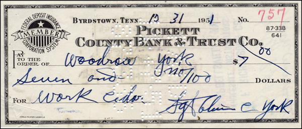 Lot 803 Sgt. Alvin C. York