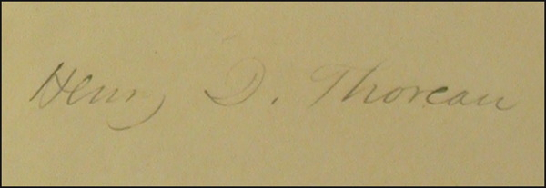 Lot 1107 Henry David Thoreau