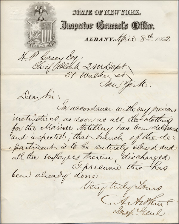 Lot 3 Chester A. Arthur