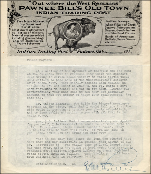 Lot 421 Gordon W. “Pawnee Bill” Lillie