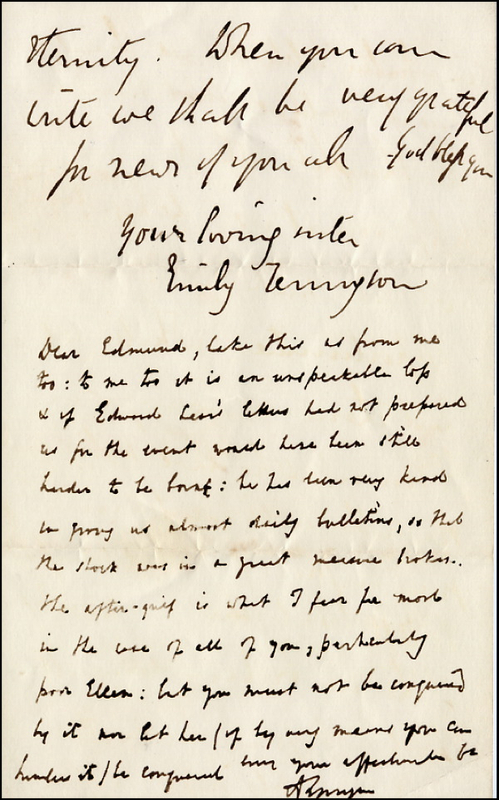 Lot 1105 Alfred Lord and Emily Tennyson