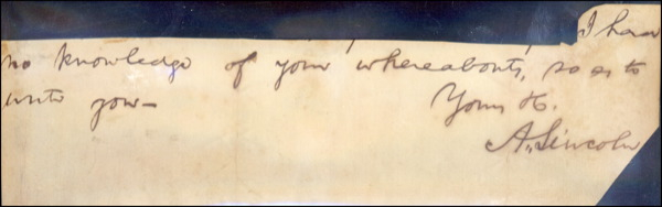 Lot 109 Abraham Lincoln