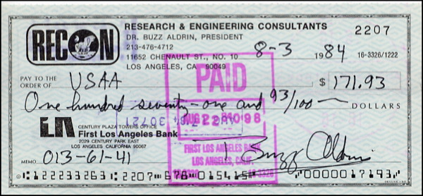Lot 807 Buzz Aldrin