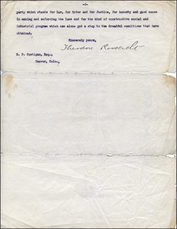 Lot 167 Theodore Roosevelt