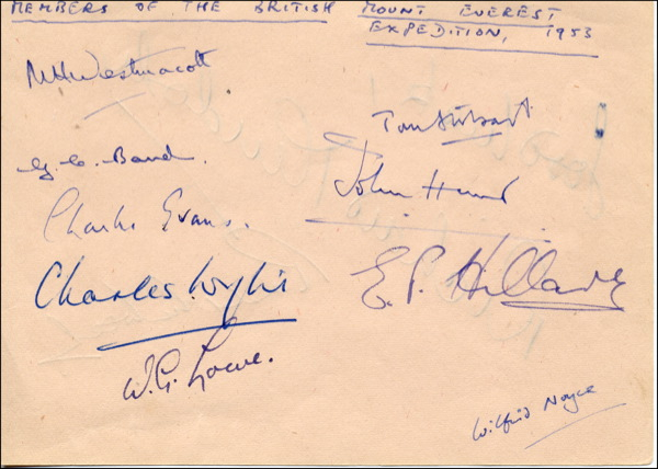 Lot 382 Edmund Hillary