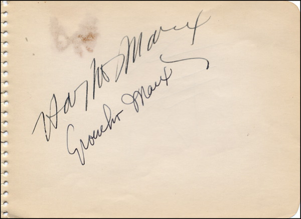 Lot 2260 Groucho and Harpo Marx