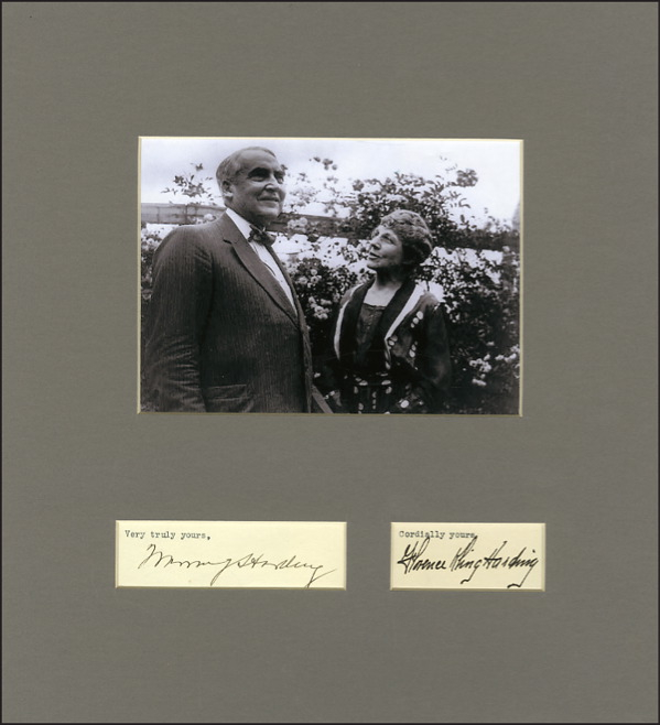 Lot 70 Warren G. and Florence King Harding