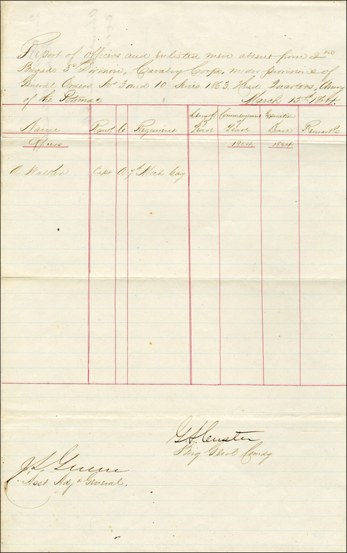 Lot 583 George A. Custer