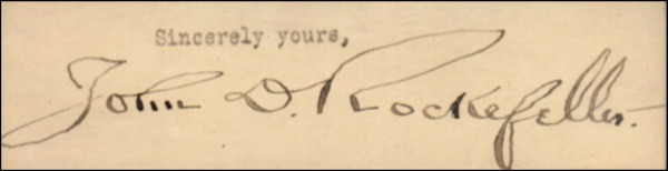 Lot 469 John D. Rockefeller