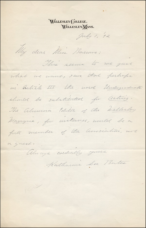 Lot 949 Katharine Lee Bates
