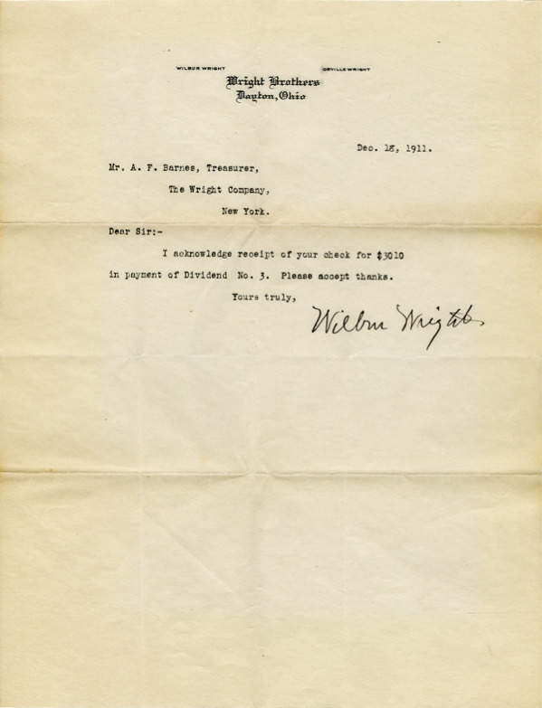 Lot 933 Orville and Wilbur Wright