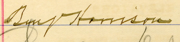 Lot 72 Benjamin Harrison