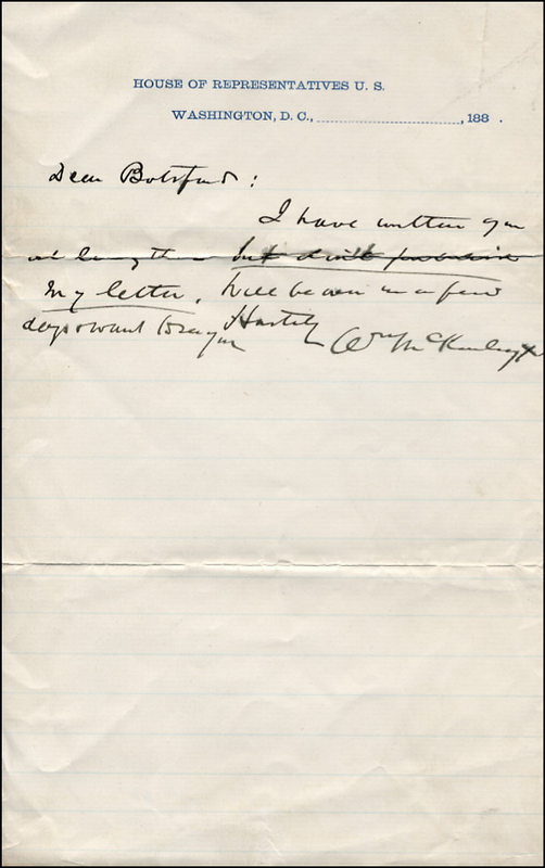 Lot 137 William McKinley