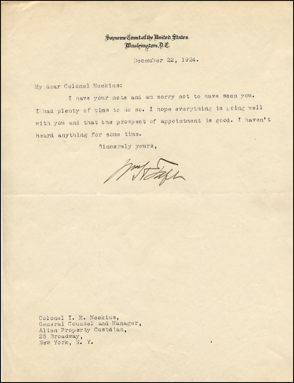 Lot 172 William H. Taft