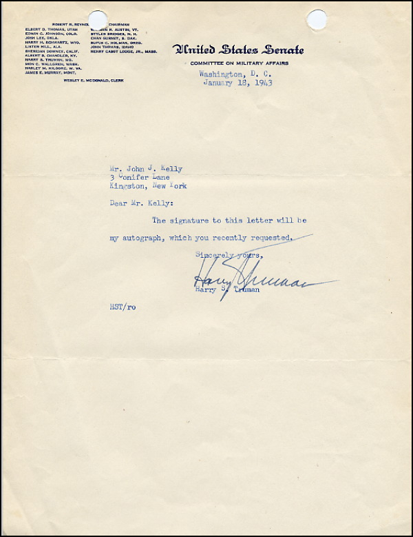 Lot 175 Harry Truman