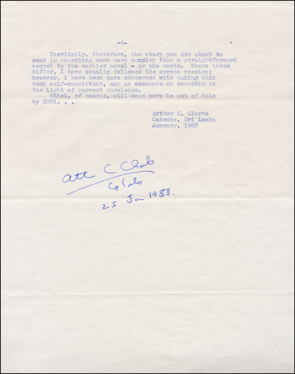 Lot 979 Arthur C. Clarke