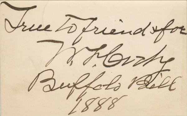 Lot 292 William F. “Buffalo Bill” Cody